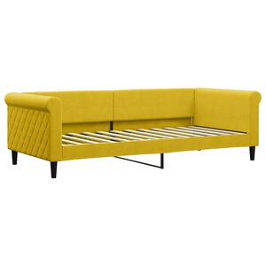 vidaXL Кушетка, жълта, 90x200 см, кадифе