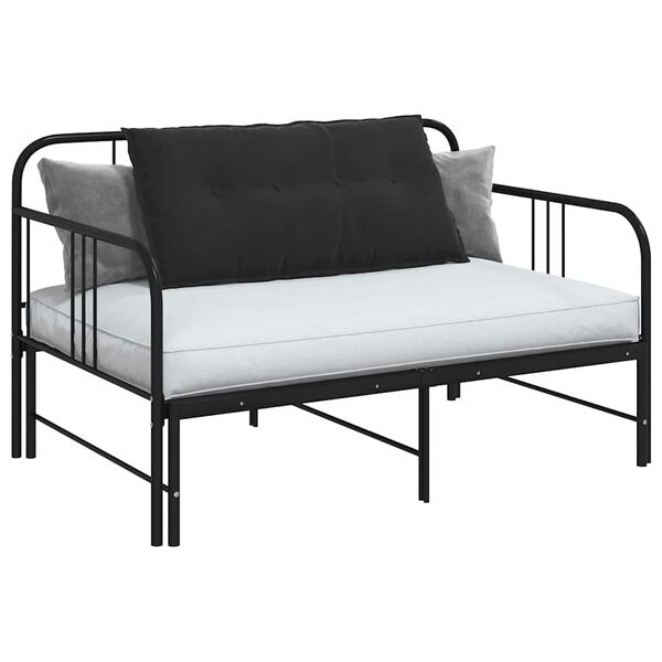 vidaXL Възглавница за гръб Черно 100 x 50 cm Кордюрова тъкан