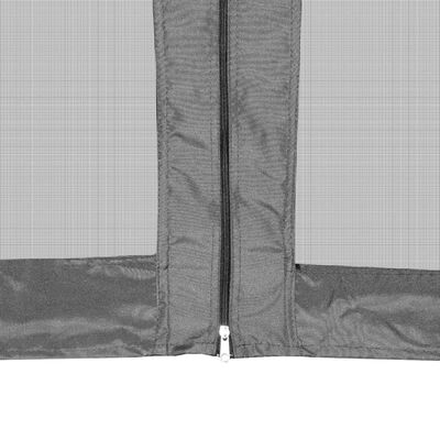vidaXL Шестоъгълна pop-up шатра с 6 стени сива 3,6x3,1 м