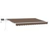 vidaXL Прибираща се тента Таупе 500 &times; 350 cm Тъкан и алуминий