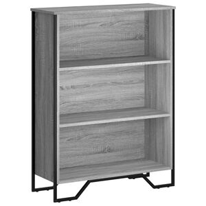 vidaXL Библиотека, сив сонома, 80x31x106 см, инженерно дърво