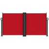 vidaXL Прибираща се странична тента, червена, 120x1200 см