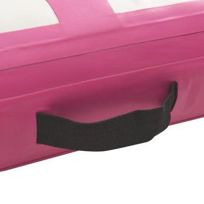 vidaXL Надуваем дюшек за гимнастика с помпа, 200x200x15 см, PVC, розов