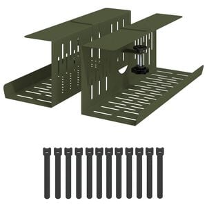 vidaXL Т Tray за управление на кабелите под бюрото 2 бр.