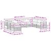 vidaXL Комплекти дивани 9 pcs Натурален и Крема Солидно акациево дърво