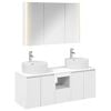 vidaXL Комплект шкафове за баня 4 pcs Бяло Инженерна дървесина
