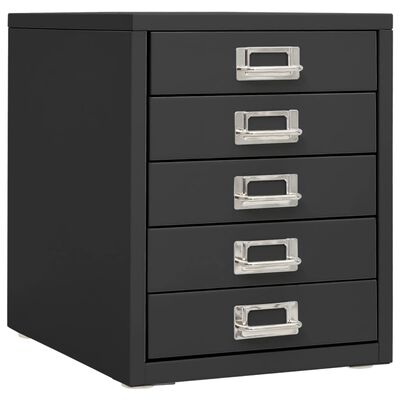 vidaXL Офис шкаф, антрацит, 28x35x35 см, метал