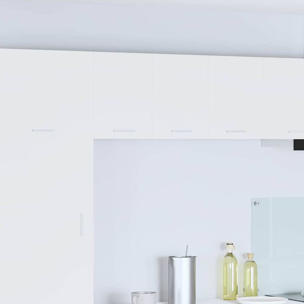 vidaXL Висящ шкаф с врата 2 pcs Бяло 30 x 31 x 40 см Инженерно дърво