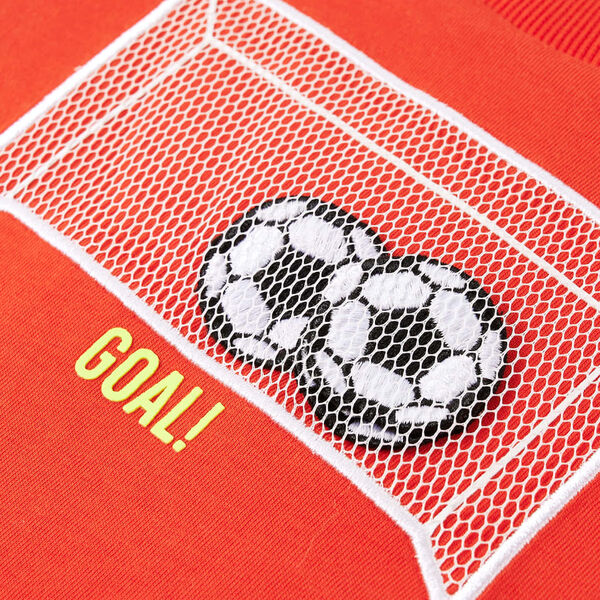 Детска тениска с дълъг ръкав, яркооранжево, 104