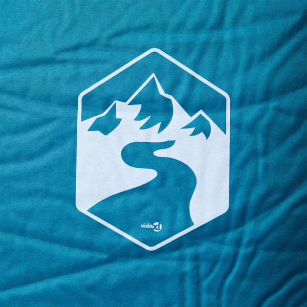 vidaXL Самонадуваем дюшек за къмпинг с възглавница за 1 човек тюркоаз