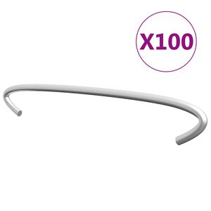 vidaXL Куки за габиони, 100 бр, поцинкована стомана, 15 см