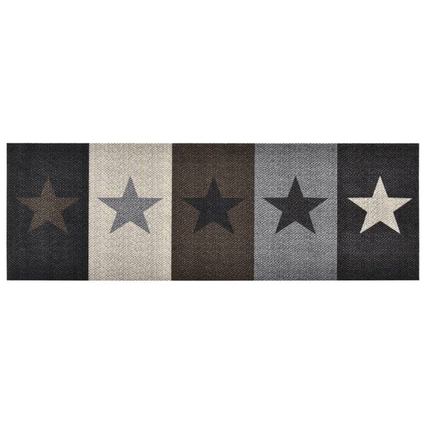 vidaXL Кухненско килимче, перимо, звезди, 45x150 см