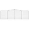vidaXL Габионни кошници арка 15 бр 400x50x120/140см поцинковано желязо