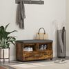 vidaXL Пейка за коридор с възглавница Димян дъб 80 x 38 x 46 см