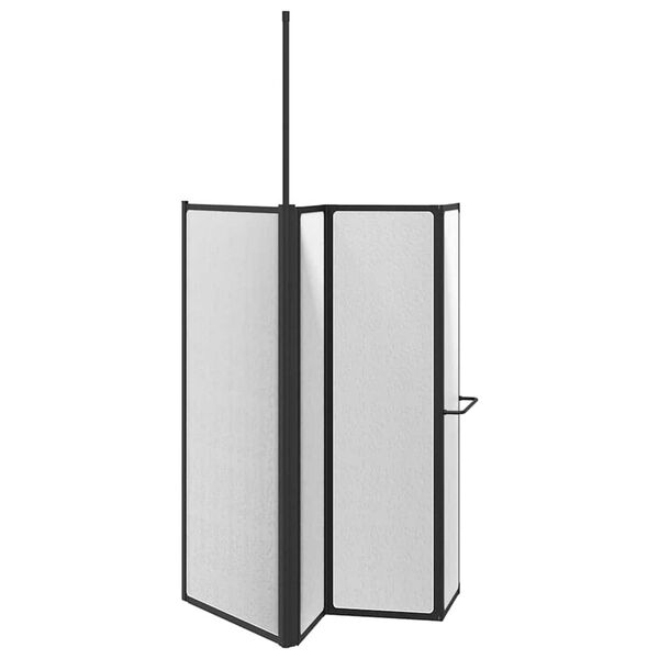 vidaXL Душ параван Бяло 120 x 70 x 137 см Алуминий