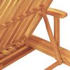 vidaXL Шезлонг 2 pcs Червено 40 x 40 x 40cm Масивна акациева дървесина