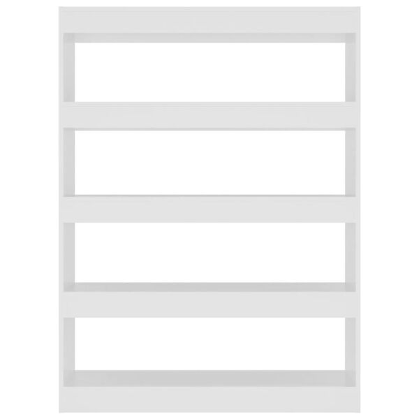 vidaXL Библиотека/разделител за стая, бяла, 100x30x135 см