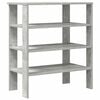 vidaXL Рафт за обувки Бетон сив 61x32x70 cm Инженерна дървесина