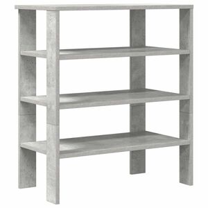vidaXL Рафт за обувки Бетон сив 61x32x70 cm Инженерна дървесина