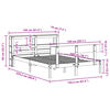 vidaXL Рамка за легло без матрак, 150x200 см, масивна чамова дървесина