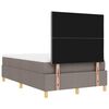 vidaXL Легло с пружинирана основа с матрак Таупе 120 x 190 cm текстил