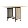 vidaXL Сгъваема трапезна маса с колелца 130 x 80 x 76,5 см стомана PB