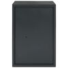 vidaXL Каса с заключване Тъмносив 35 x 31 x 50 см Стомана