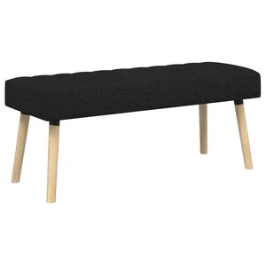 vidaXL Пейка с канали Черно 110 x 40 x 46 cm Текстил