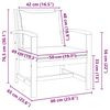 vidaXL Градински столове 2 pcs Естествен 60 x 65 x 76.5 см