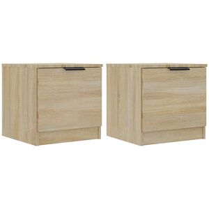 vidaXL Нощни шкафчета, 2 бр, сонома дъб, 40x39x40 см