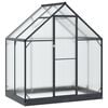 vidaXL Оранжерия за градина с врата Антрацит 183,5 x 123 x 207 см