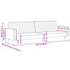 vidaXL 2-местно разтегателно канапе, кремаво, кадифе