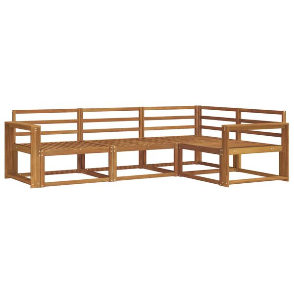 vidaXL Комплект дивани за открито 4 pcs Естествен
