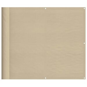 vidaXL Балконски параван бежов 90x800 см 100% полиестер оксфорд