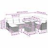 vidaXL Градински Софа Комплект с възглавница 9 pcs Бежово Полиратан