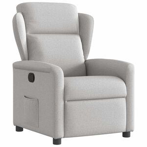 vidaXL Recliner Chair Cloud Grey Fabric