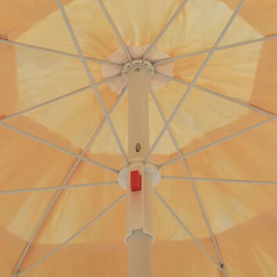 vidaXL Плажен чадър, естествен, 180 см, хавайски стил