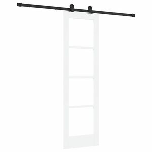 vidaXL Преплъзваща се врата ORKDAL Бял и черен 61 x 198,5 см