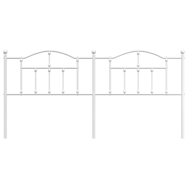 vidaXL Метална резервна табла за легло, бяла, 193 см