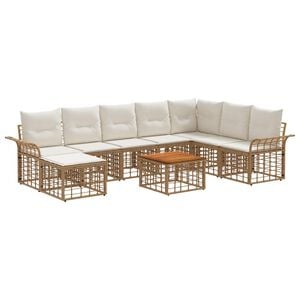 vidaXL Комплект дивани за открито с възглавница 5 pcs Полиестер