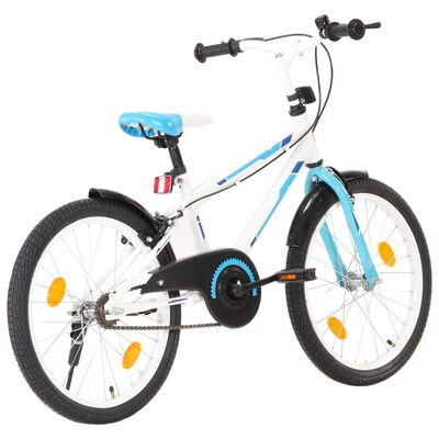 vidaXL Детски велосипед, 20 цола, синьо и бяло