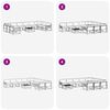 vidaXL Комплект дивани за открито 11 pcs Естествено и черно