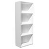 vidaXL Етажерка за книги, инженерно дърво, 60x31x155 см, бяла