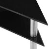 vidaXL Кухненски рафт, черен, 49,5x35x26 см, закалено стъкло