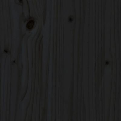 vidaXL Градински комплект с възглавници, 5 части, черен, дърво масив