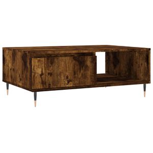 vidaXL Кафе маса, опушен дъб, 90x60x35 см, инженерно дърво