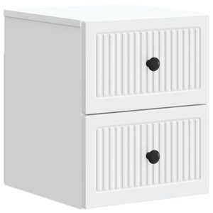 vidaXL Спален шкаф с монтаж на стена с чекмедже Бяло 33 x 34,5 x 40 см