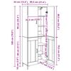 vidaXL Висок шкаф Дъб 69,5 x 34 x 180 см Инженерно дърво