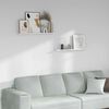 vidaXL Стенен рафт 2 pcs Бял мрамор 80 x 9 x 3 cm Инженерно дърво