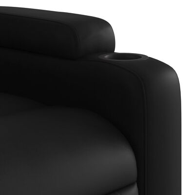 vidaXL Електрически наклоняем стол, черен, изкуствена кожа